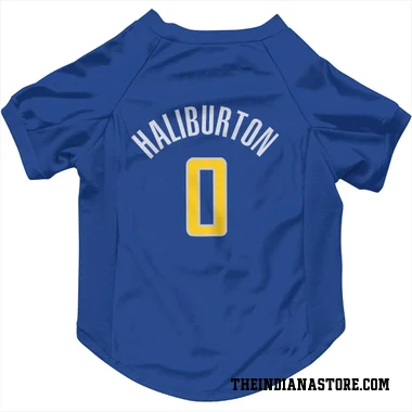 Blue Indiana Pacers Tyrese Haliburton   Dog & Cat Pet Jersey