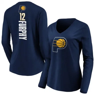 Navy Women's Johnny Furphy Indiana Pacers Backer Long Sleeve T-Shirt